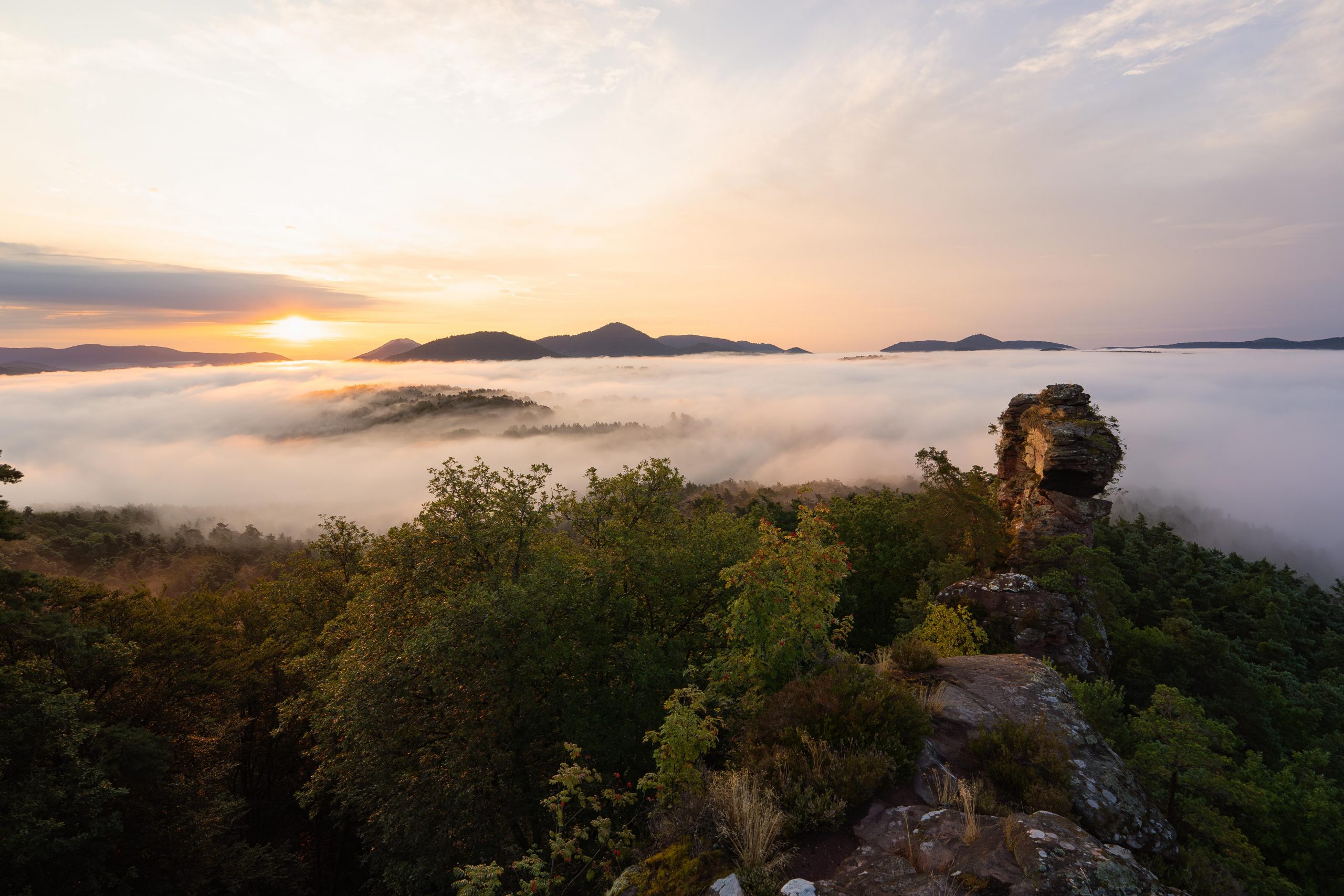 Geiersteine im Morgengrauen